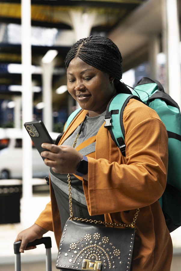 Voyageur utilisant TRANSMO